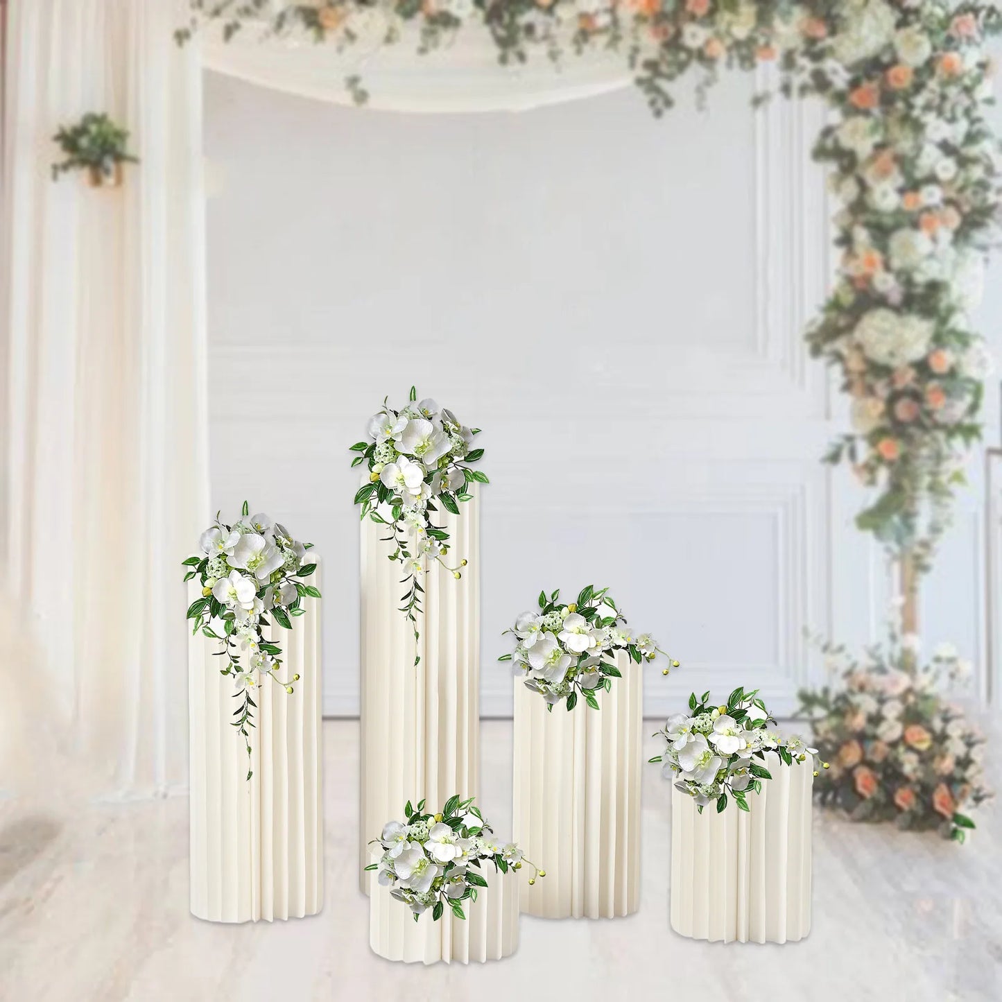 NONECN Cardboard Vases Wedding Centerpiece Set 5 Piece