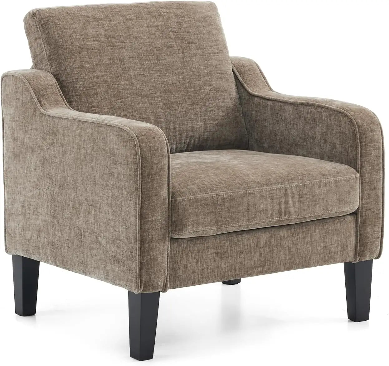 Mid Century Modern Accent Chair Fabric Upholstered Armchair For Living Room