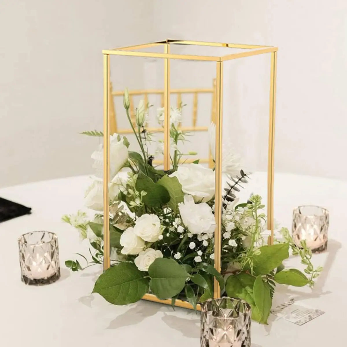 Metal Flower Vase Table Centerpiece For Weddings And Parties