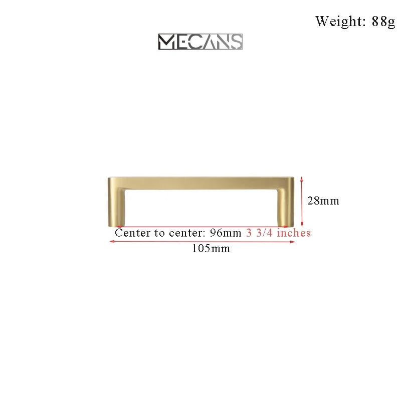 TONADIY Brass Cabinet Handle and Drawer Pull