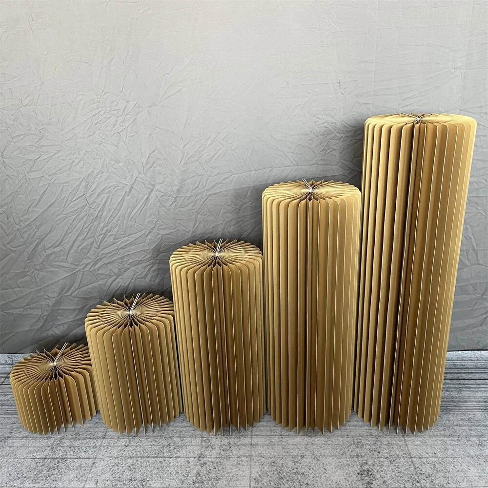 Nonecn Cylindrical Paper Folding Wedding Flower Ornament Origami Decor