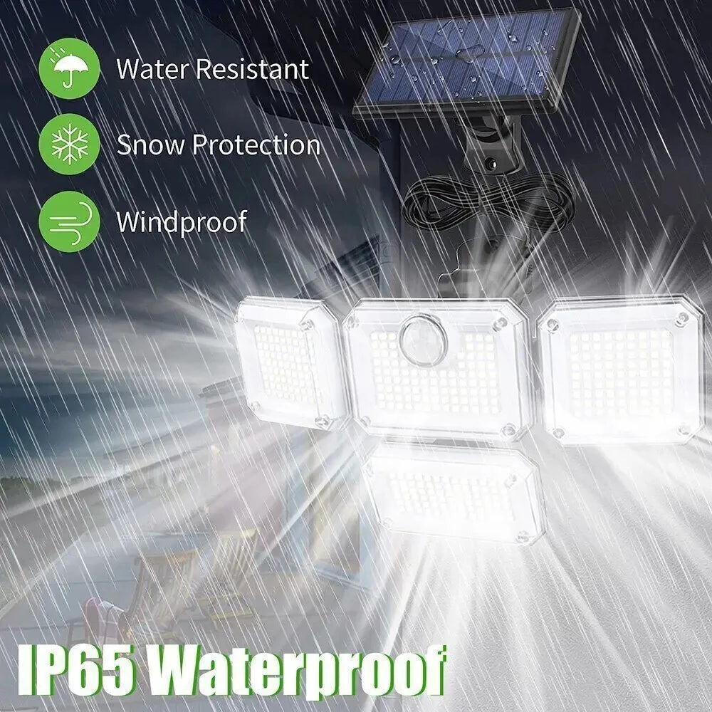 Solar Wall Lamp Outdoor Motion Sensor Spotlight 122 LED Waterproof