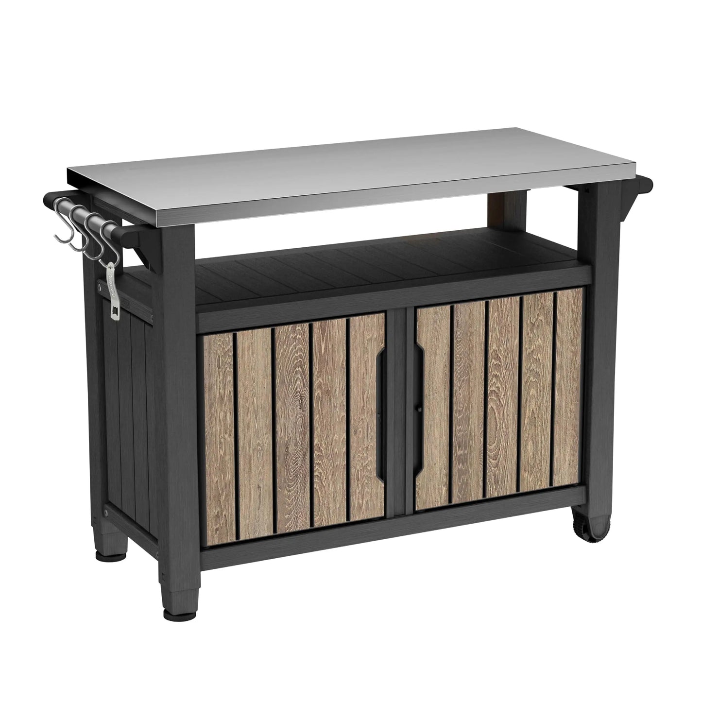 XMSJ Outdoor Rolling Table Cart For Food Prep And Storage