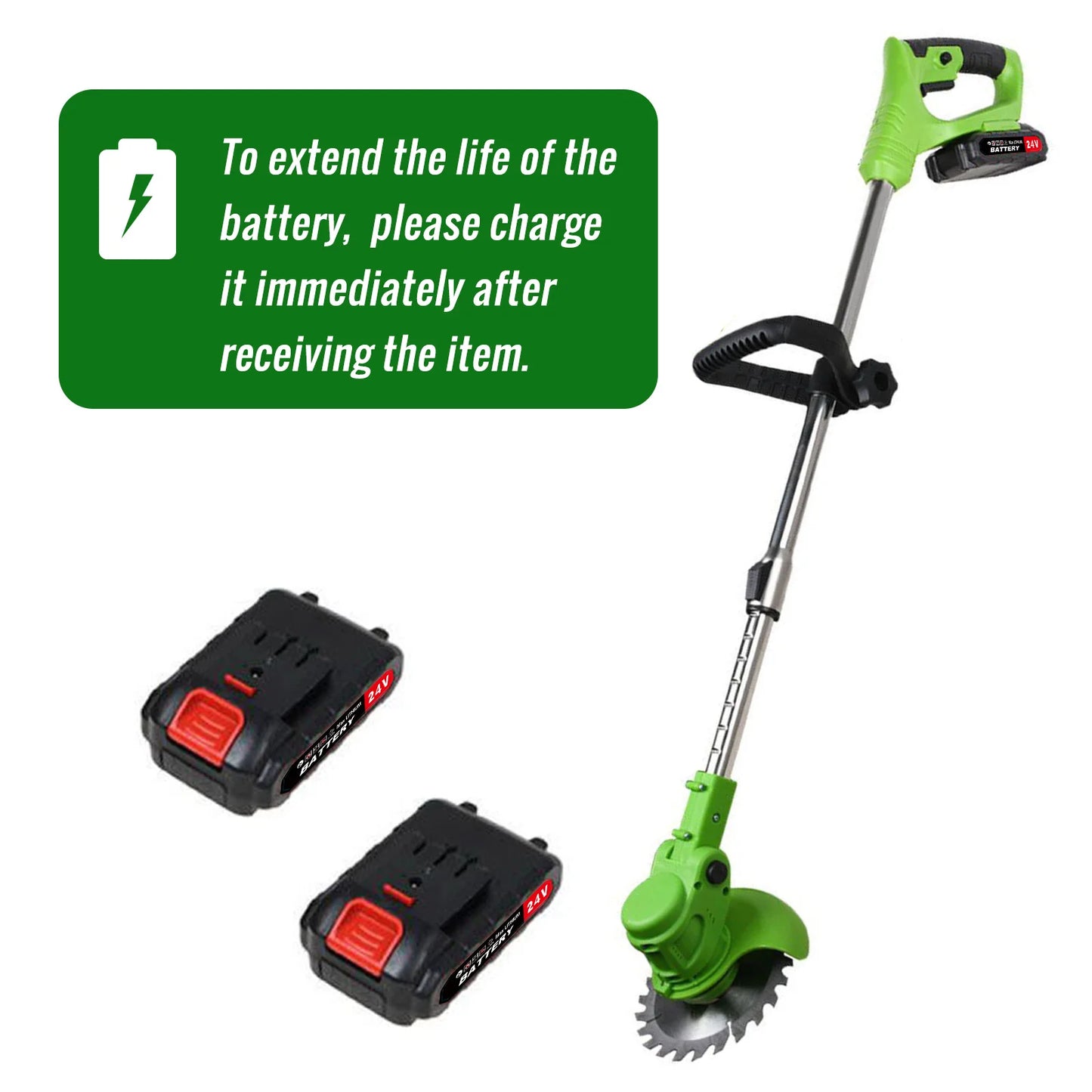 Brushless Cordless Weed Trimmer 2-In-1 Electric Grass Cutter For Yard