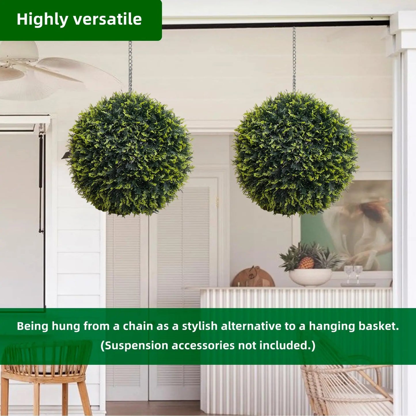 StudysetCN Outdoor Artificial Topiary Balls Set For Home Decor