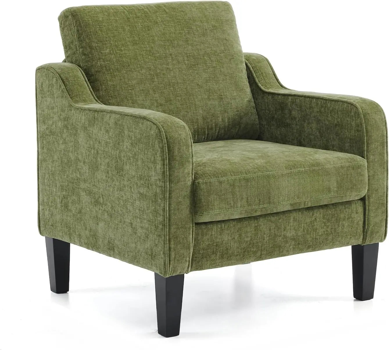 Mid Century Modern Accent Chair Fabric Upholstered Armchair For Living Room