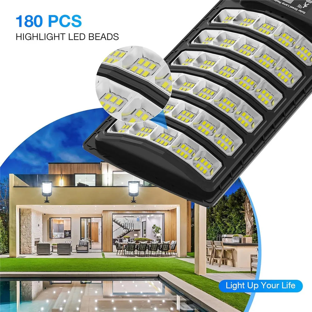 Solar Street Light Outdoor Dusk To Dawn With Remote Control