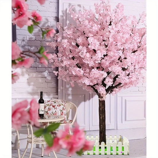 NONECN Artificial Cherry Trees Indoor Decor Handmade Blossom