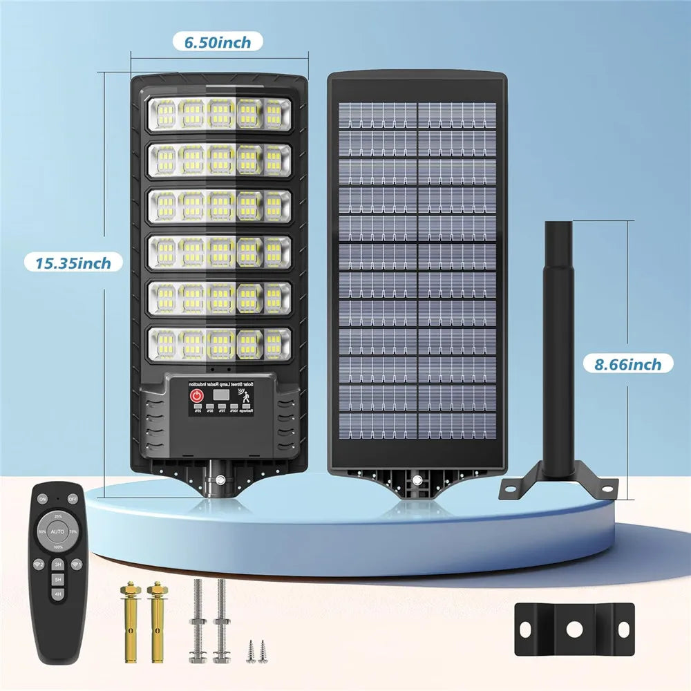 Solar Street Light Outdoor Dusk To Dawn With Remote Control