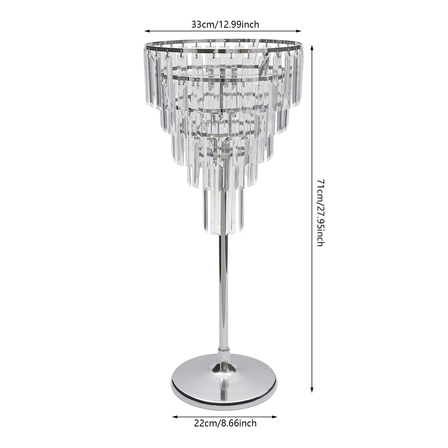 Metal Wedding Flower Stand Crystal Flower Rack Centerpiece 2/4/5 Tier Floral Holder for Party Event Decoration