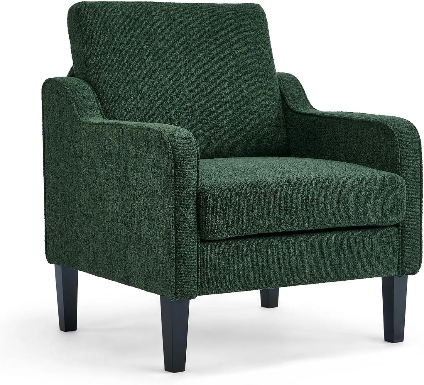 Mid Century Modern Accent Chair Fabric Upholstered Armchair For Living Room