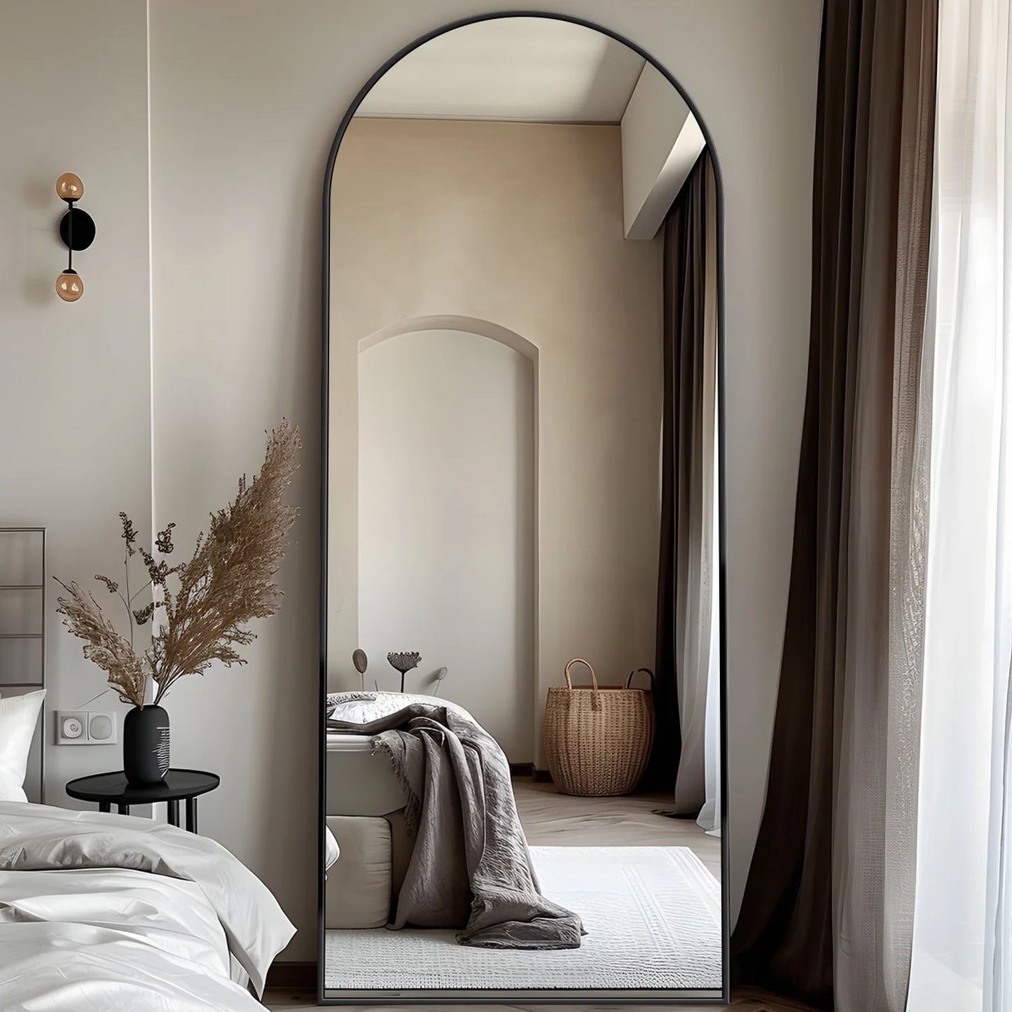 Antok Full Length Mirror With Stand Oversized Floor Mirror