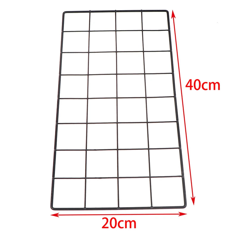 Metal Wall Grid Photo Frame And Postcards Storage Organizer