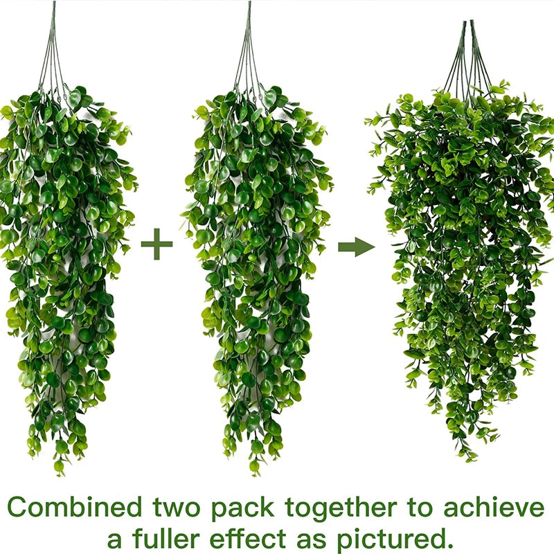 Faux Eucalyptus Hanging Plant Vine UV Resistant for Outdoor Decor