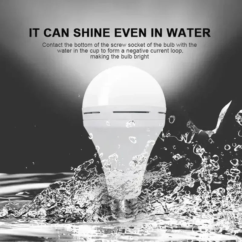 LED Rechargeable Emergency Light Bulb 7W 9W 12W 15W Portable Camping Lamp
