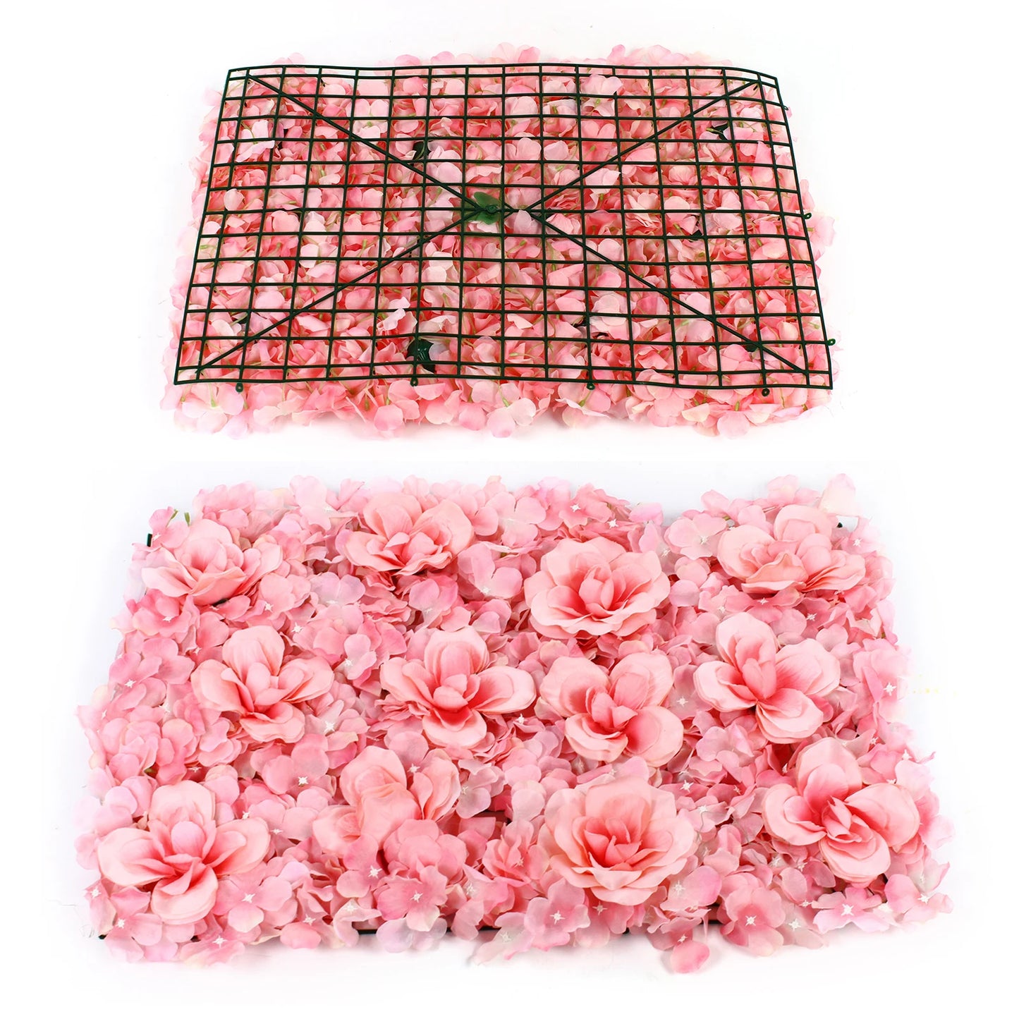 NONECN Roses And Hydrangea Wall Backdrop Panels For Wedding