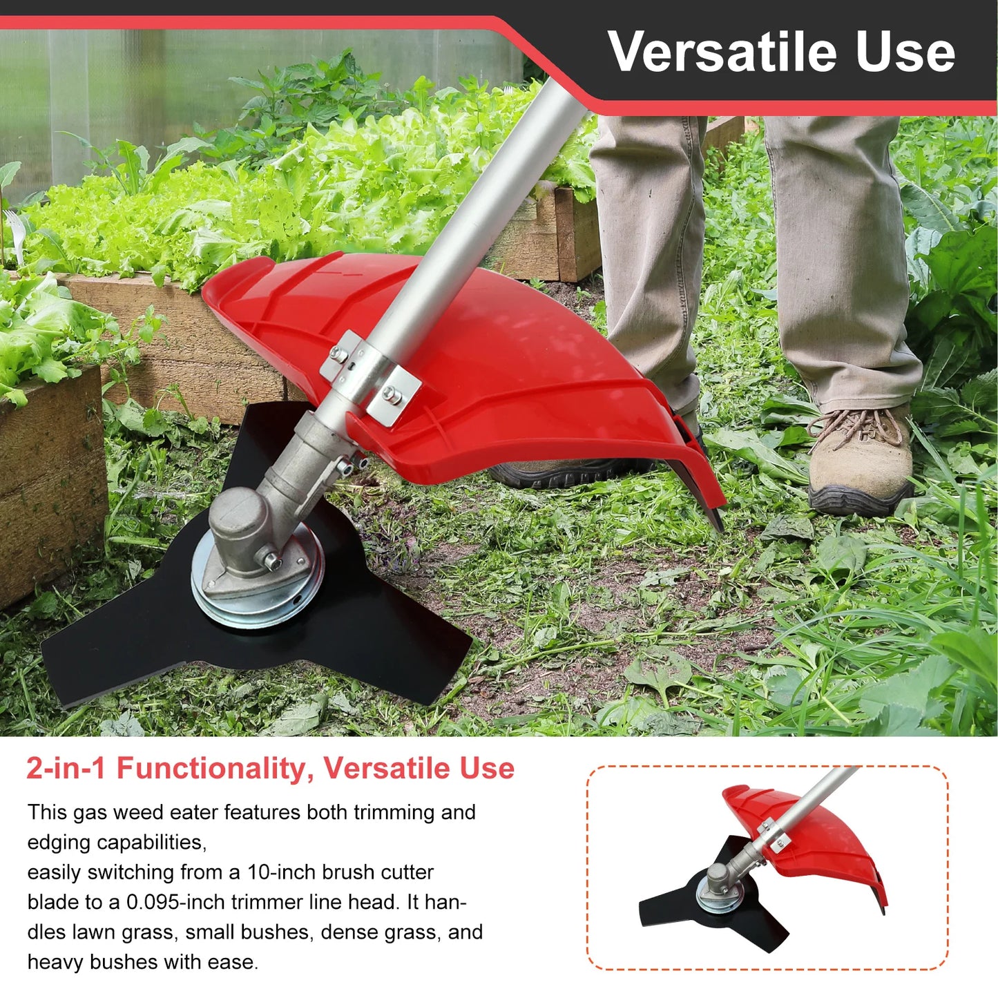 Gas 4 Stroke Weed Eater 31cc 15lb Straight Shaft Trimmer