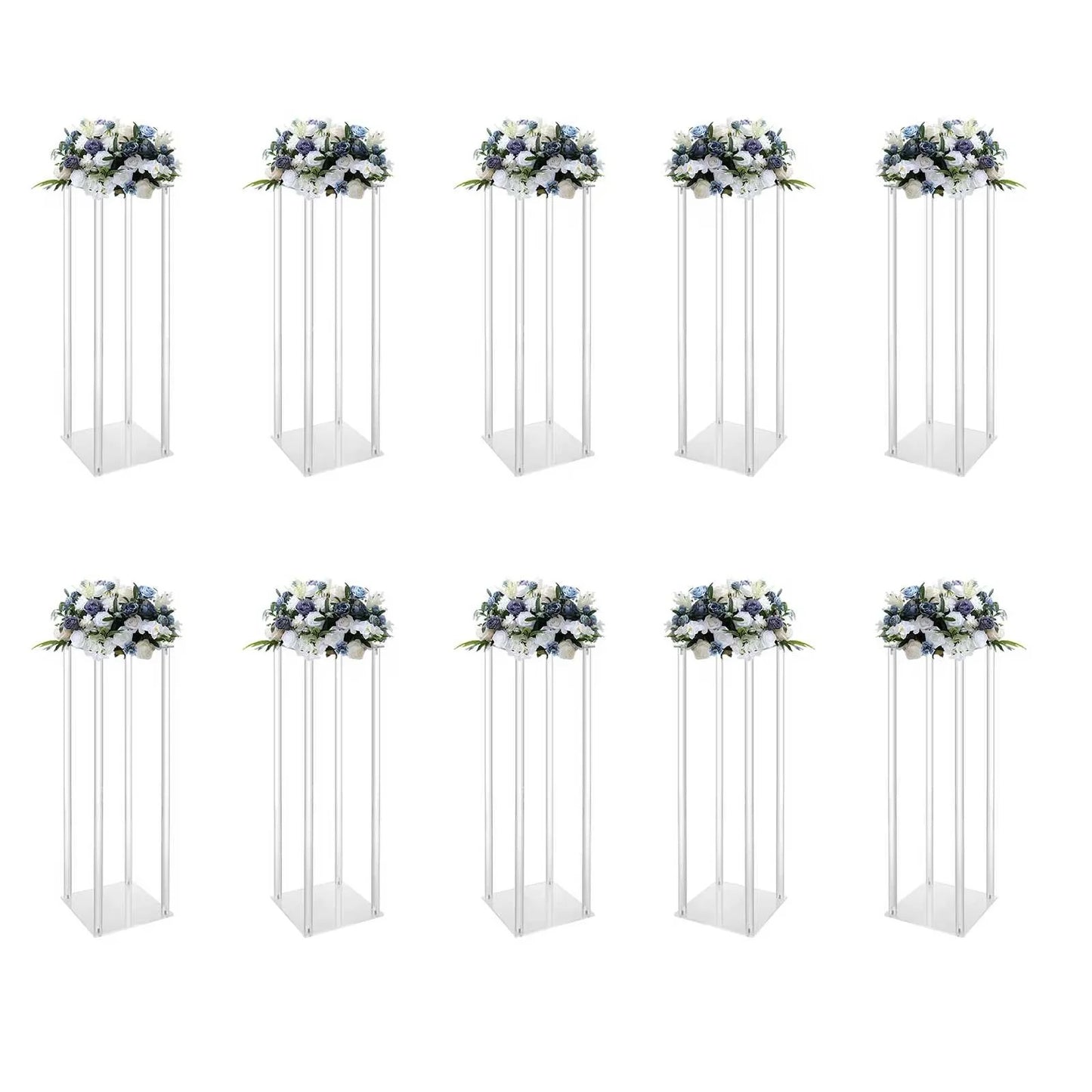 Acrylic Vases Wedding Centerpieces Flower Stands Set
