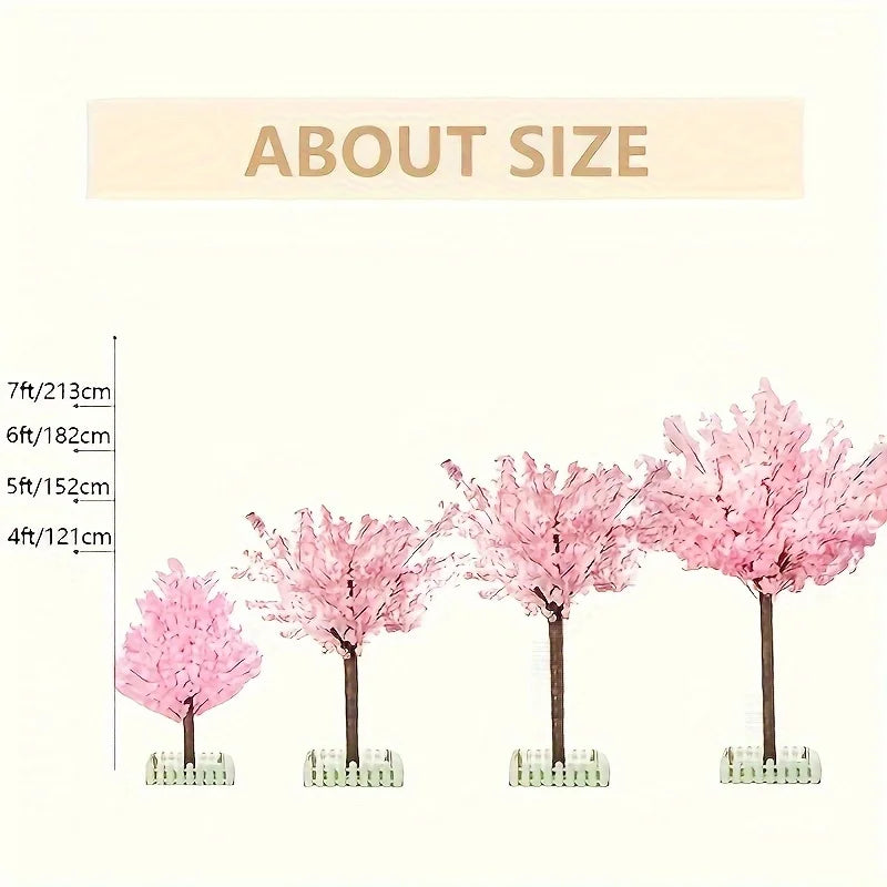 NONECN Artificial Cherry Trees Indoor Decor Handmade Blossom