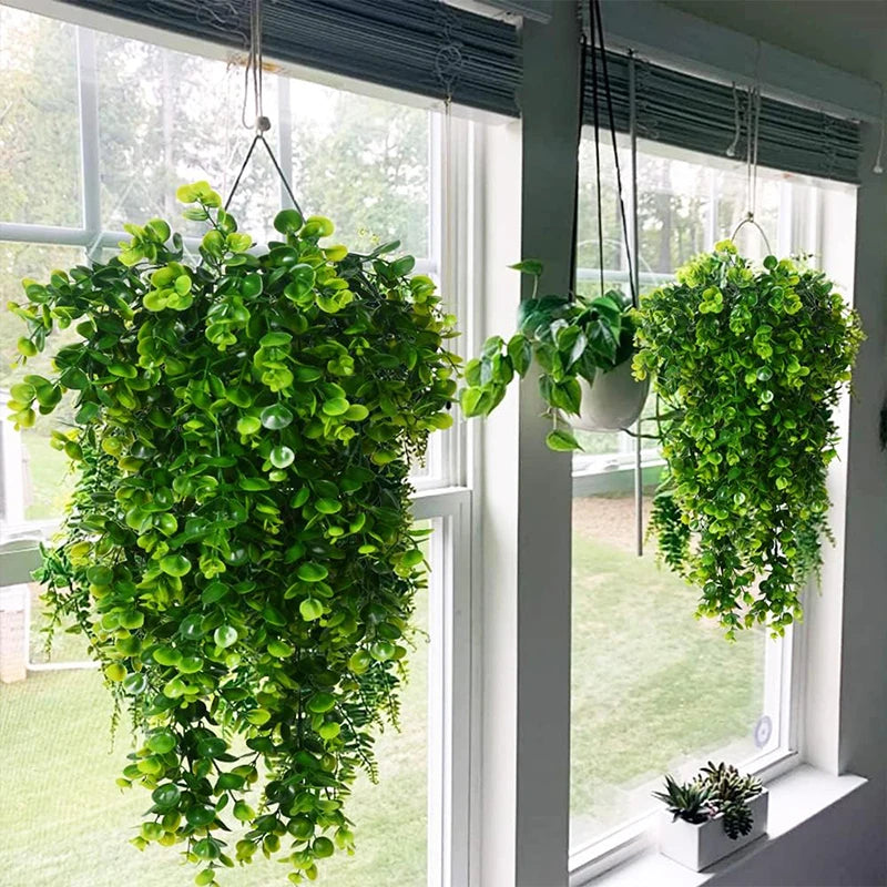 Faux Eucalyptus Hanging Plant Vine UV Resistant for Outdoor Decor