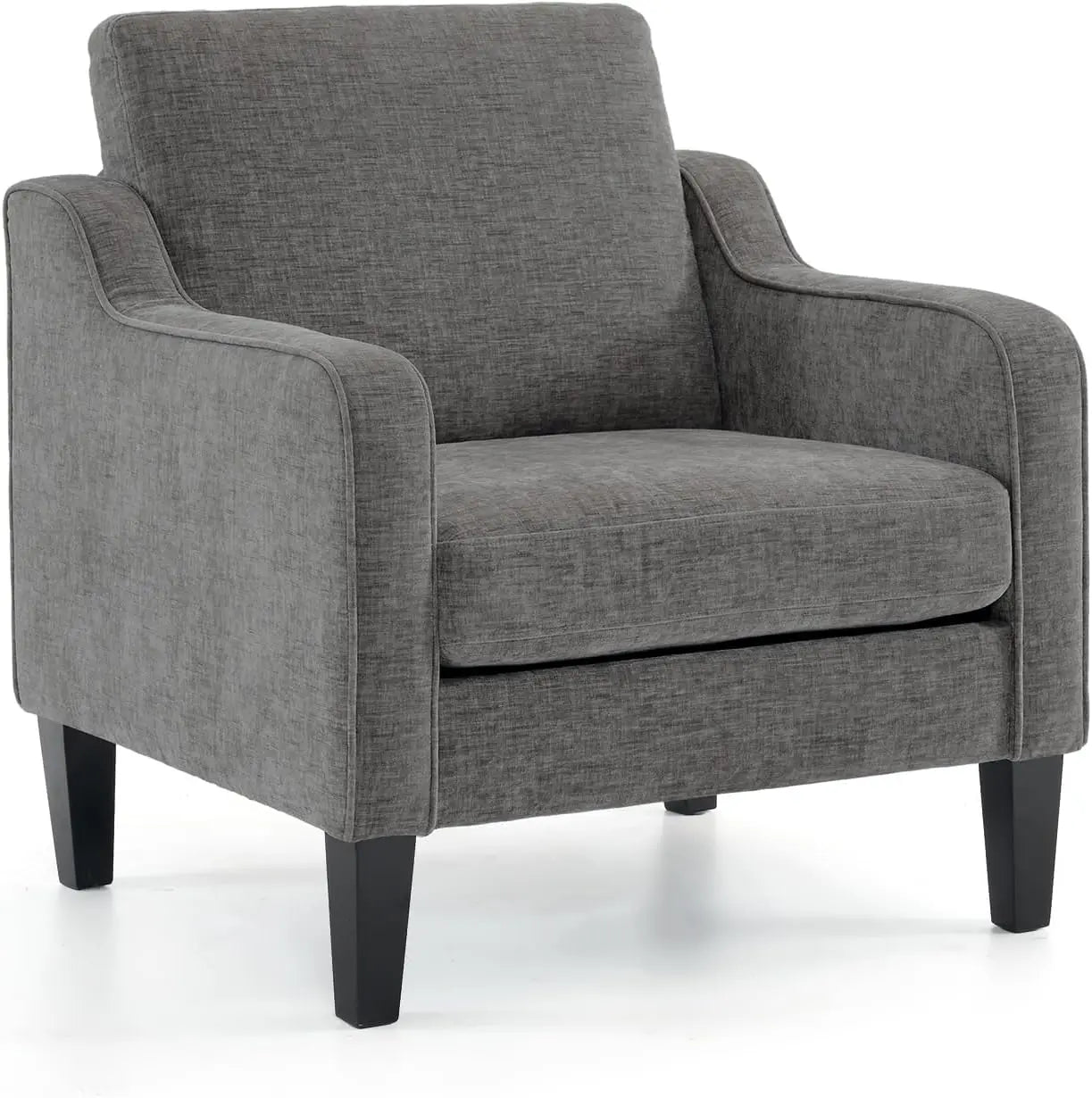 Mid Century Modern Accent Chair Fabric Upholstered Armchair For Living Room