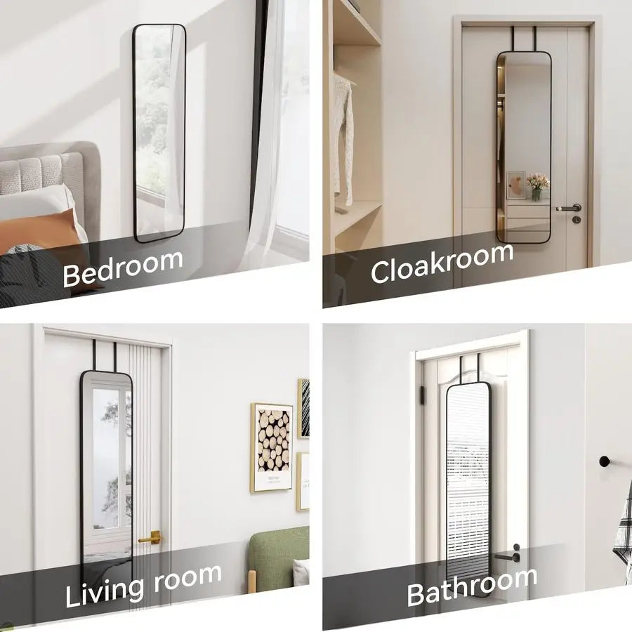 Rectangular Full Body Mirror Wall Mounted Door Hanging Entryway