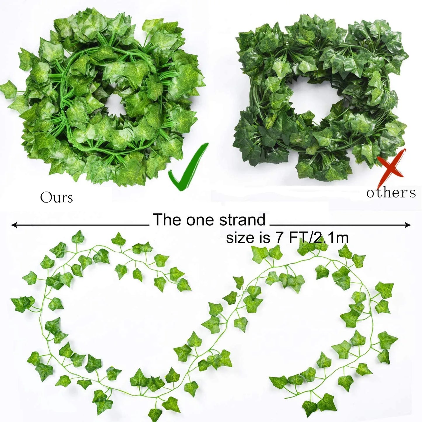 Sinsoledad Artificial Ivy Garland 12 Pack 84 Feet Weddings Parties