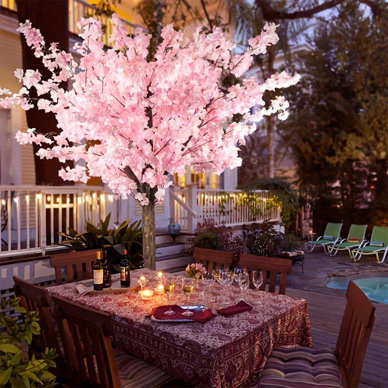 NONECN Artificial Cherry Trees Indoor Decor Handmade Blossom