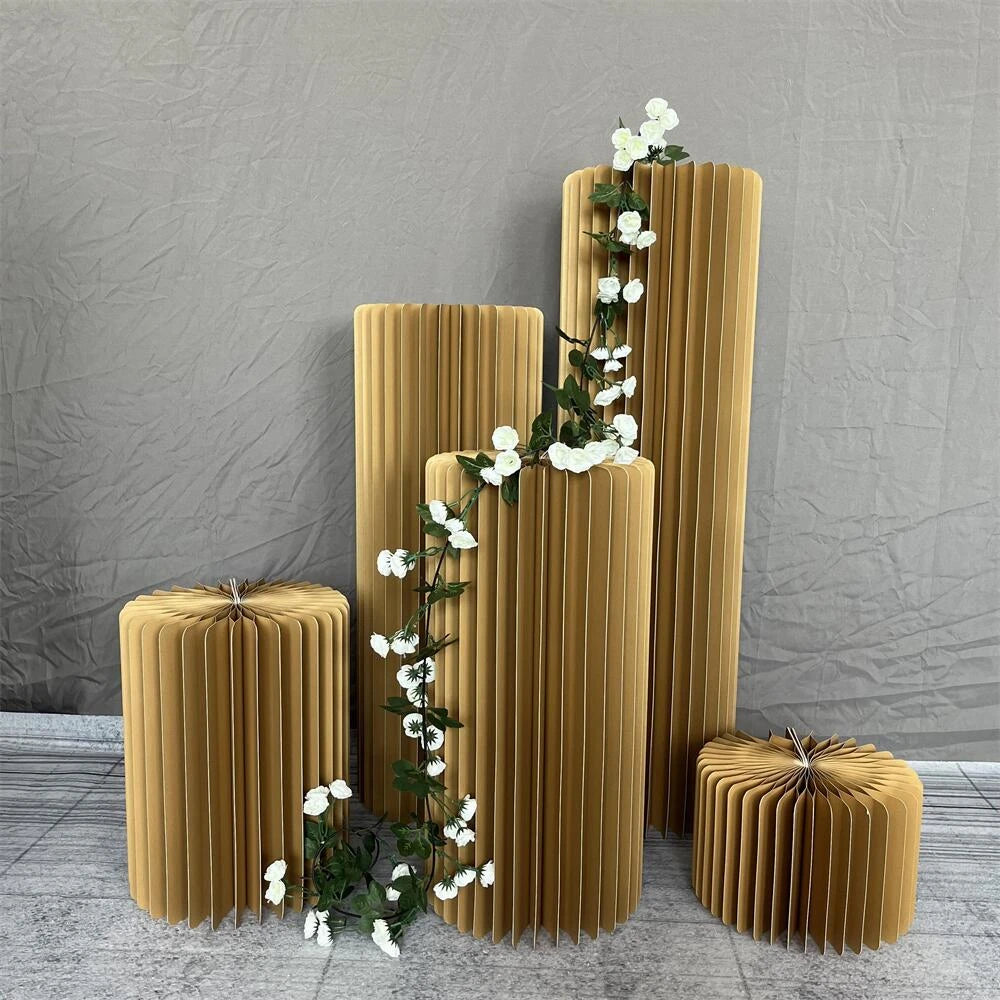 Nonecn Cylindrical Paper Folding Wedding Flower Ornament Origami Decor