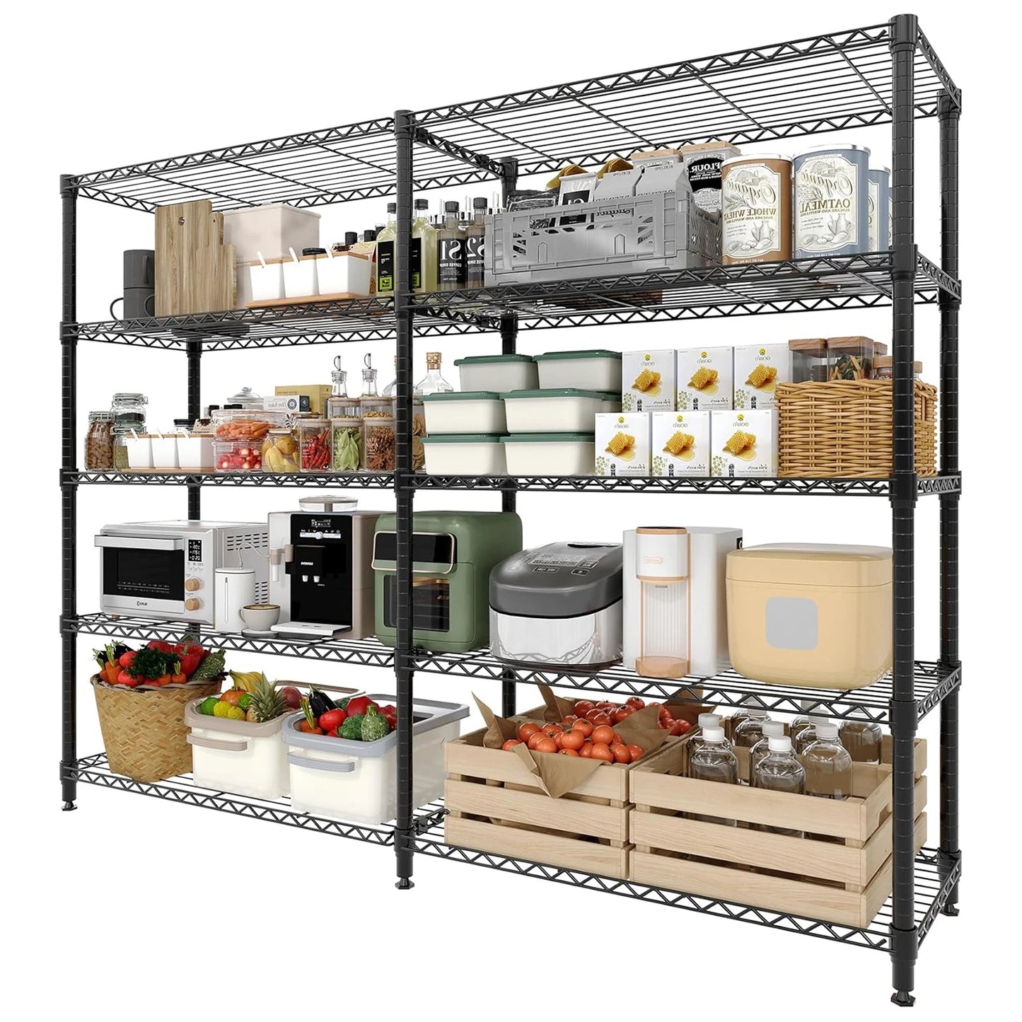 TWISTER.CK Heavy Duty 5-Tier Metal Shelving Unit Storage