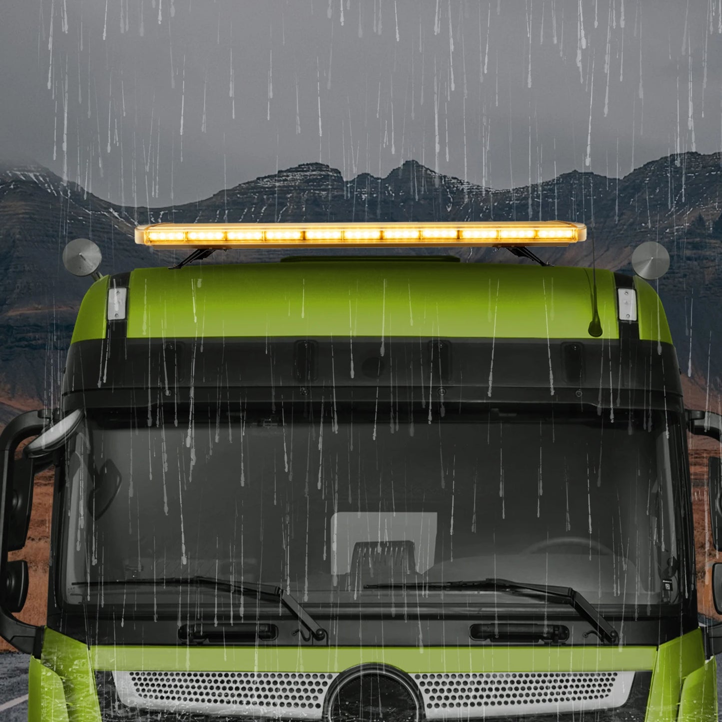 96LED 360 Degree Safety Strobe Light Bar With Remote Control And 16 Flash Modes