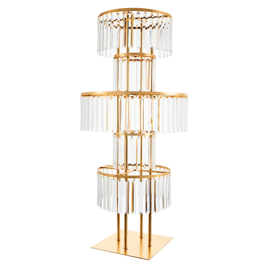 Five-Tier Wedding Centerpiece Stand With Acrylic Flower Vases