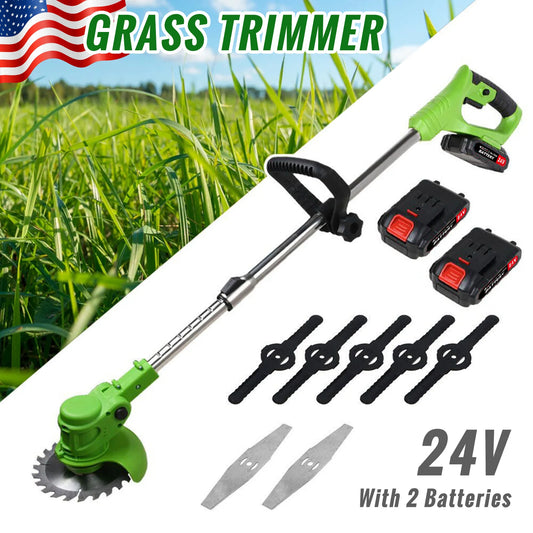 Brushless Cordless Weed Trimmer 2-In-1 Electric Grass Cutter For Yard