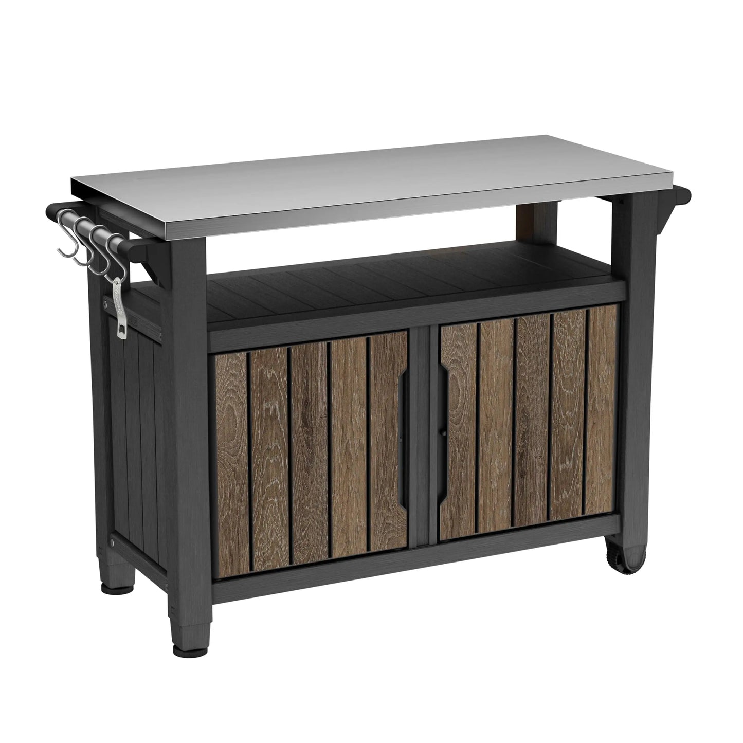 XMSJ Outdoor Rolling Table Cart For Food Prep And Storage