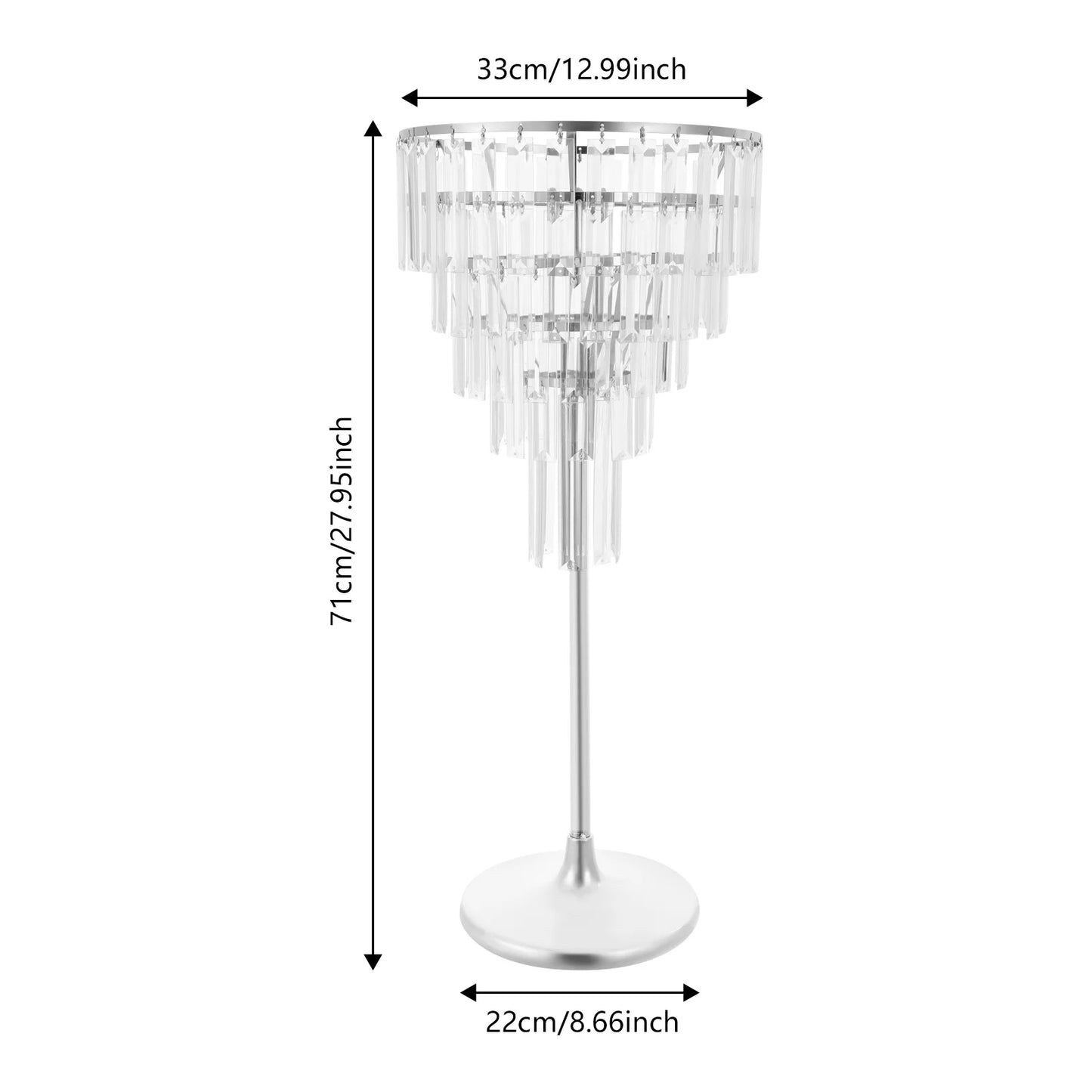 Metal Wedding Flower Stand Crystal Flower Rack Centerpiece 2/4/5 Tier Floral Holder for Party Event Decoration