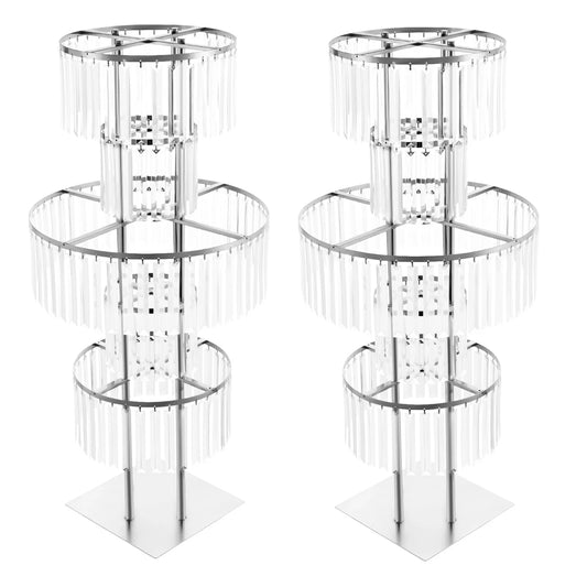 Acrylic Crystal Flower Stand For Wedding Centerpieces