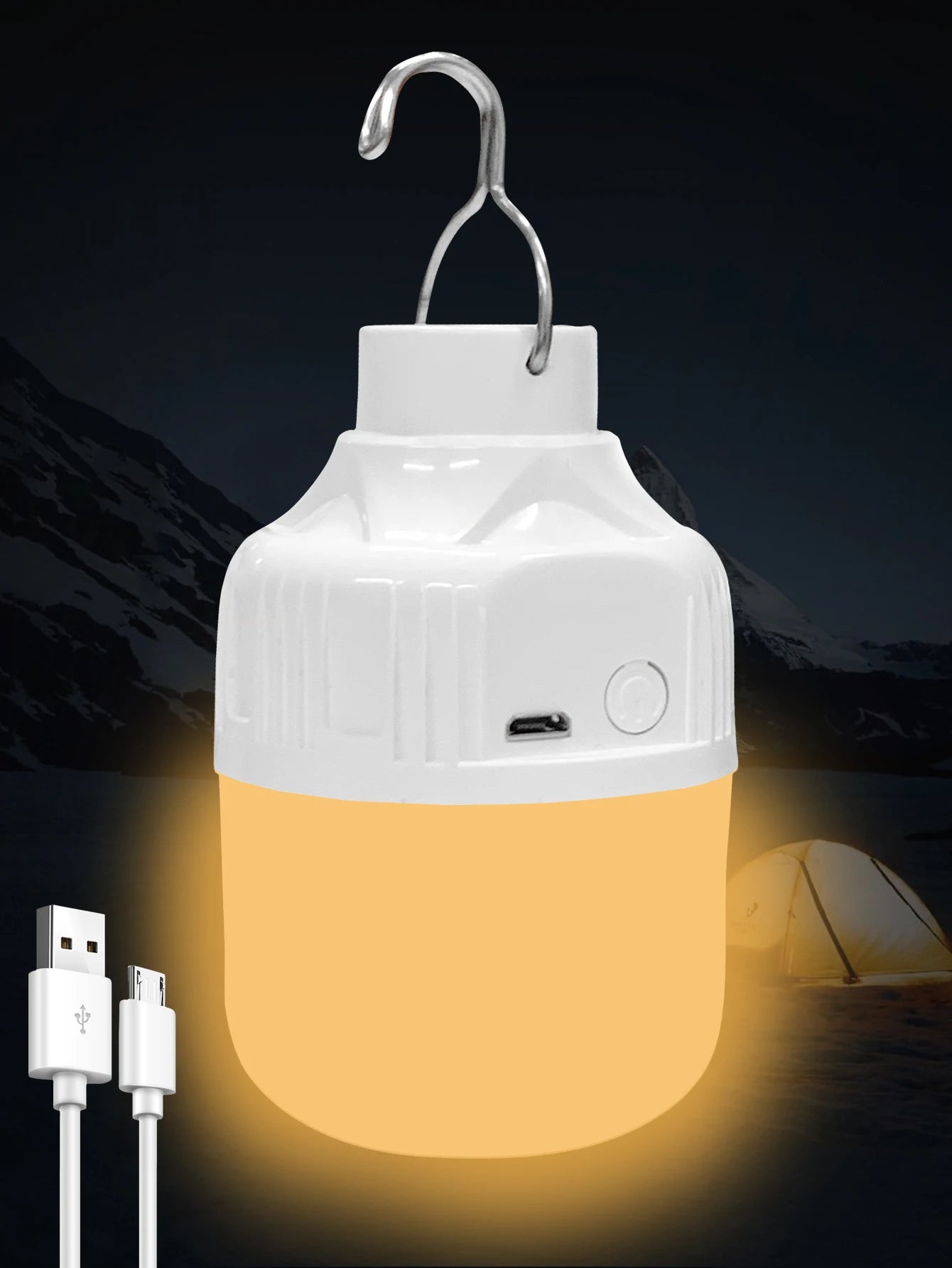 Portable USB Rechargeable LED Camping Light With Emergency Mode