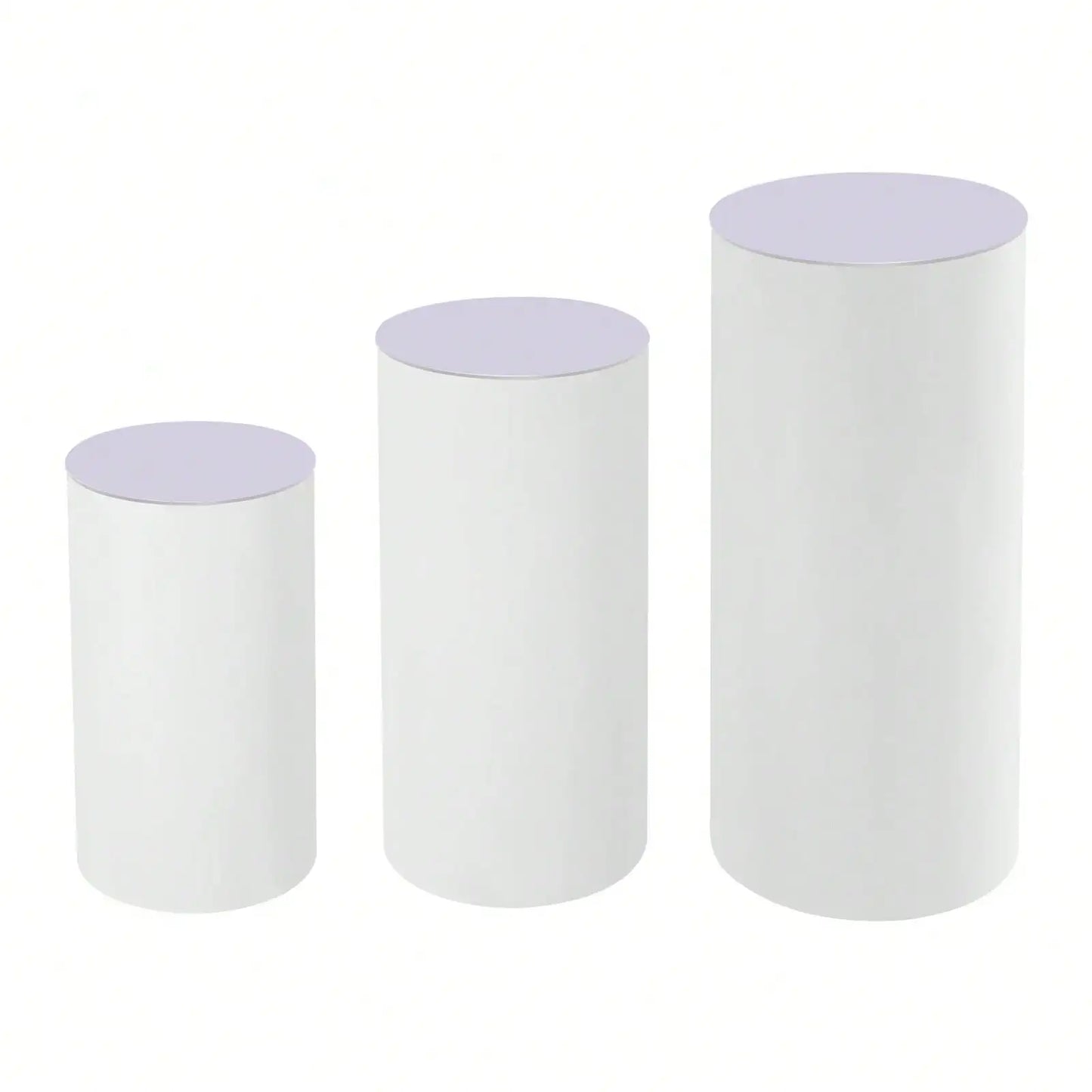 3Pcs Cylinder Pedestal Stands For Wedding Decor Displays
