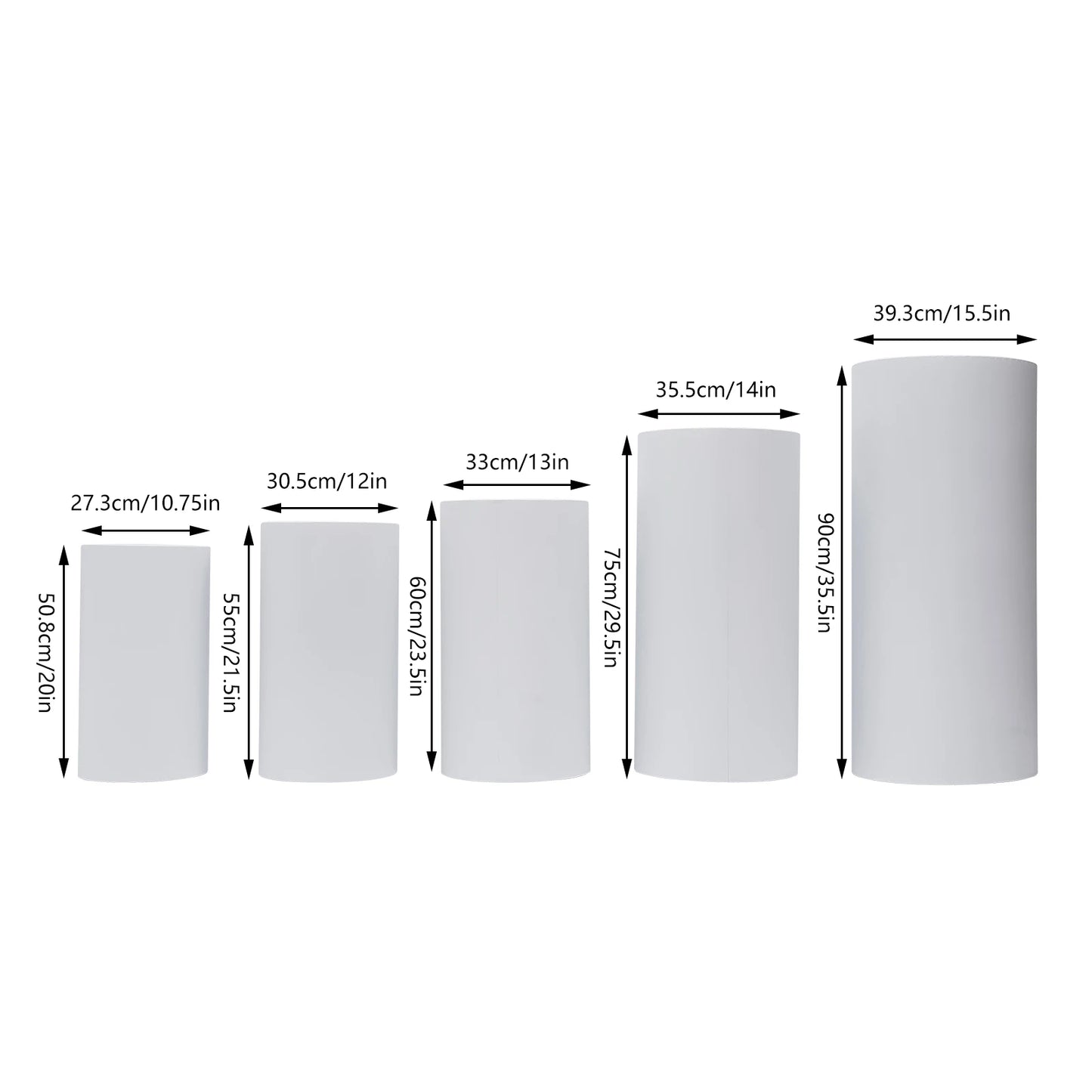 NONECN Freestanding Round Cylinder Pedestal Stand For Wedding Birthday Party