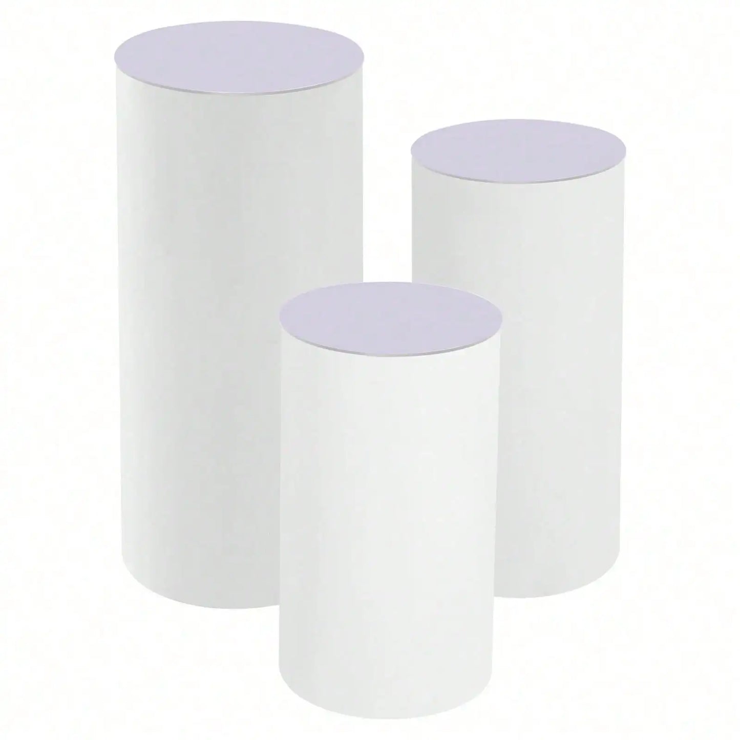 3Pcs Cylinder Pedestal Stands For Wedding Decor Displays