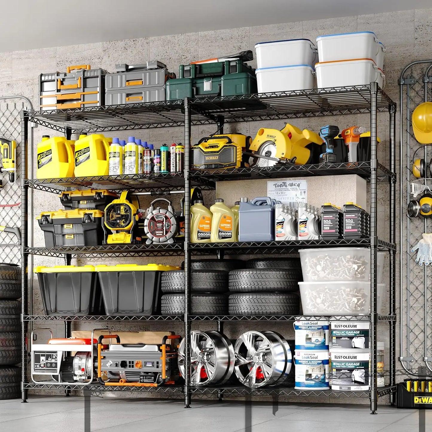 TWISTER.CK Heavy Duty 5-Tier Metal Shelving Unit Storage