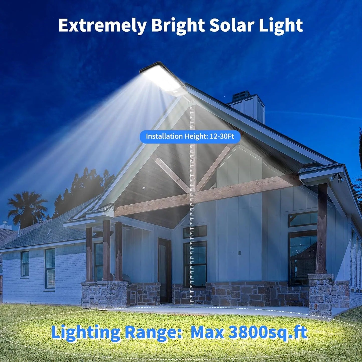 Solar Street Light 9000W Dusk To Dawn LED Security Floodlight