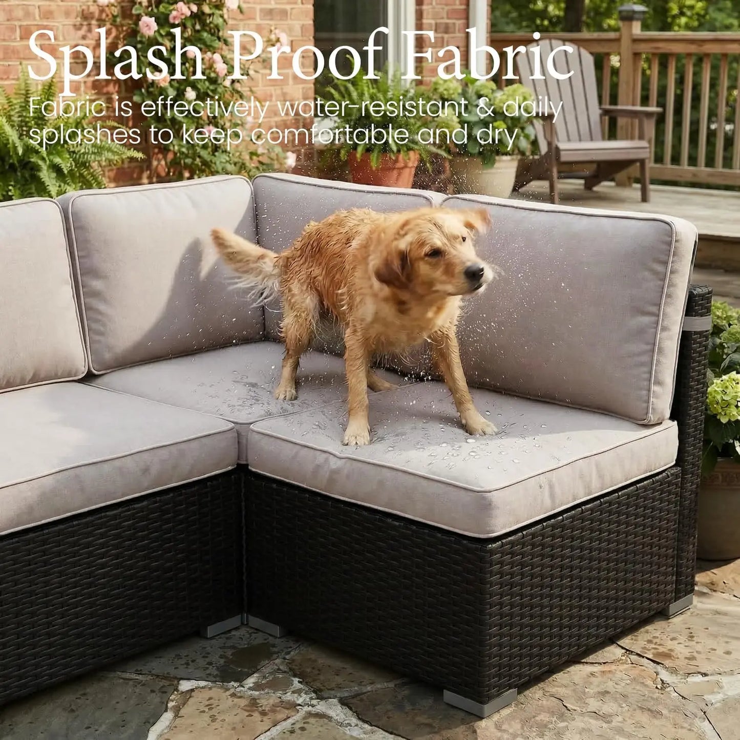 15 Piece Patio Set With Fire Pit Table