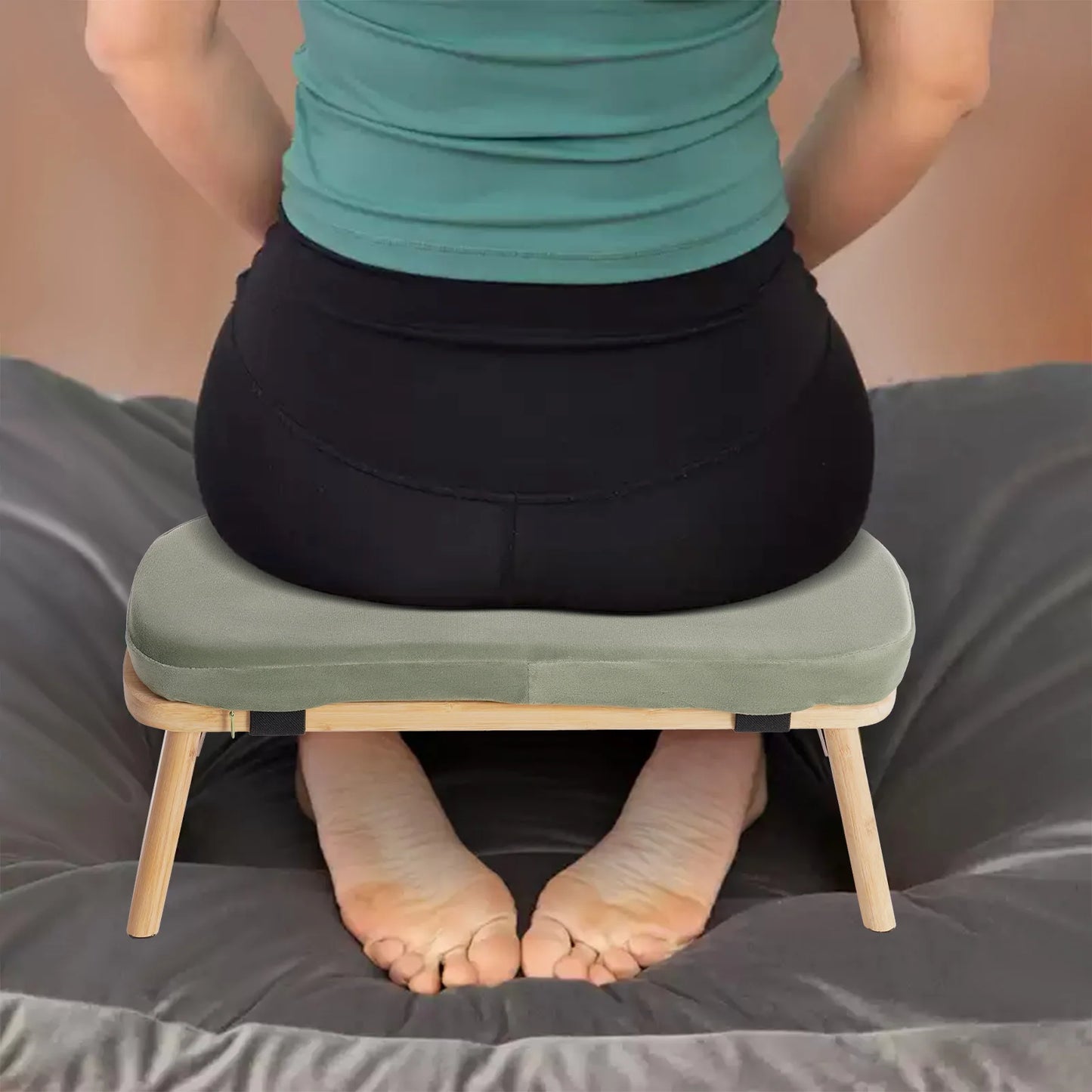 Bymaocar Foldable Meditation Bench Kneeling Stool For Home Use