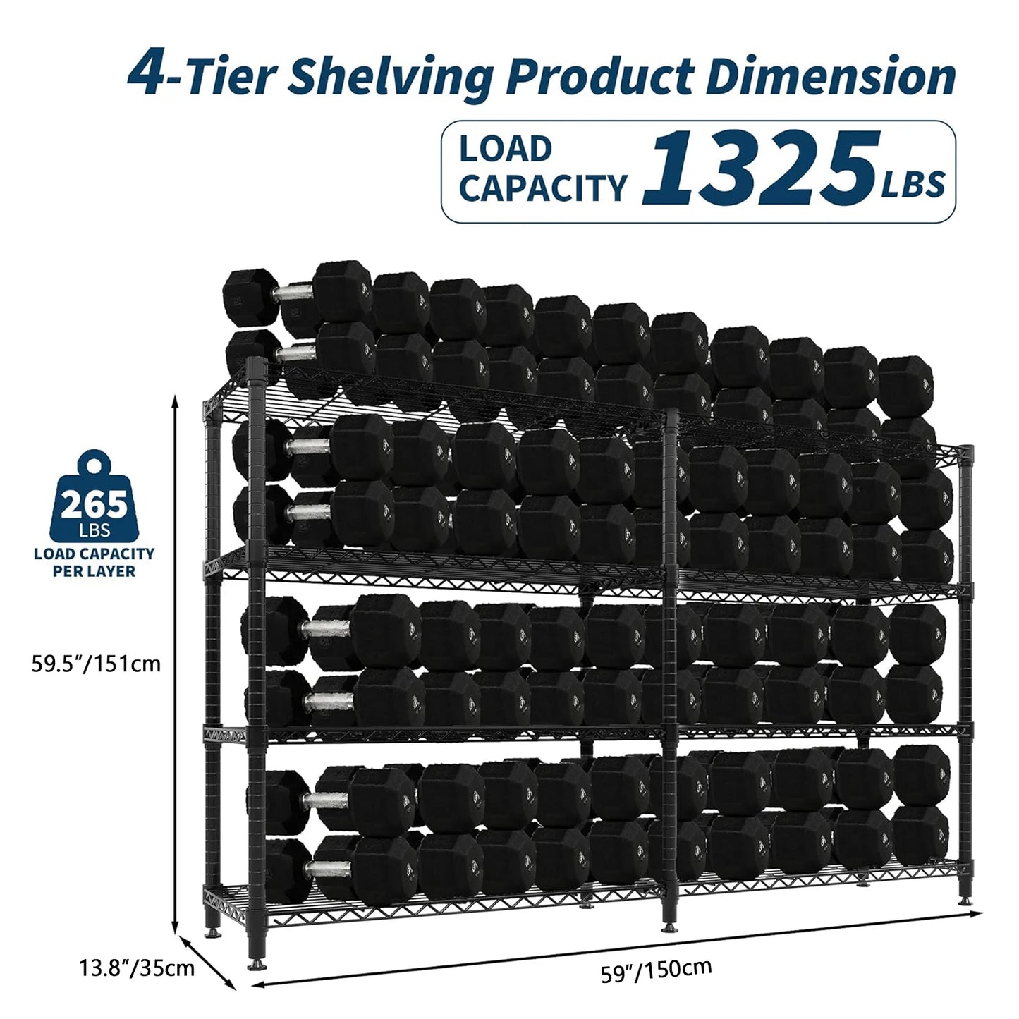 TWISTER.CK Heavy Duty 5-Tier Metal Shelving Unit Storage