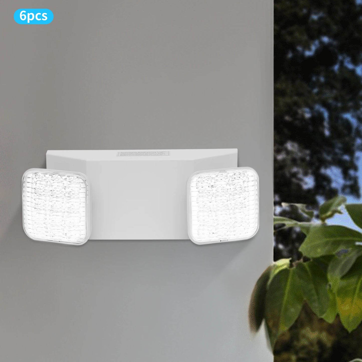 Emergency Exit Lights With Battery Backup Dual Head LED Waterproof