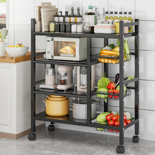 Removable Cabinet Storage Rack Four Tier Metal Kitchen Organizer