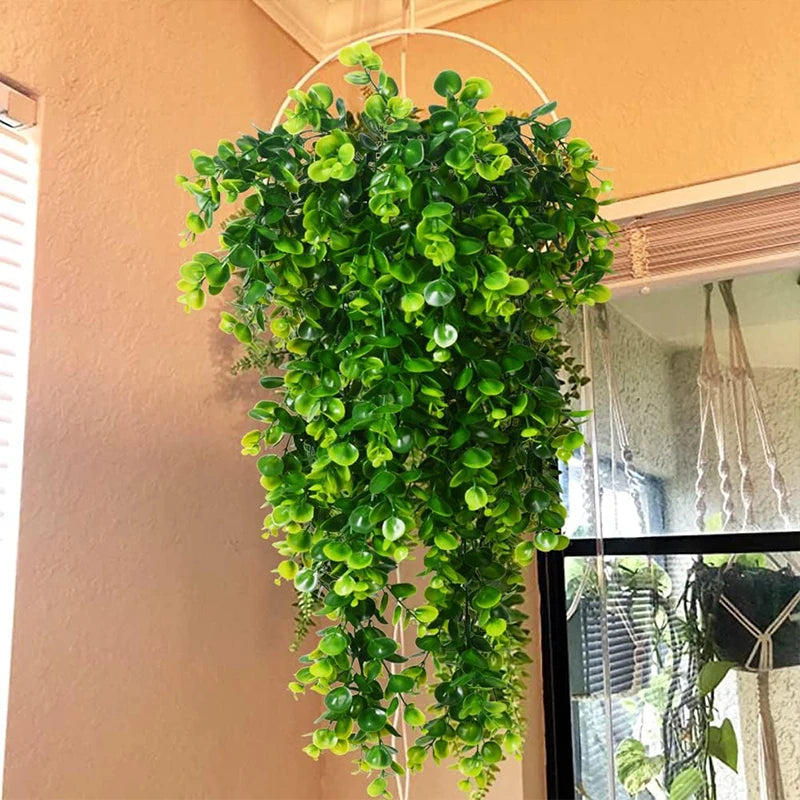 Faux Eucalyptus Hanging Plant Vine UV Resistant for Outdoor Decor