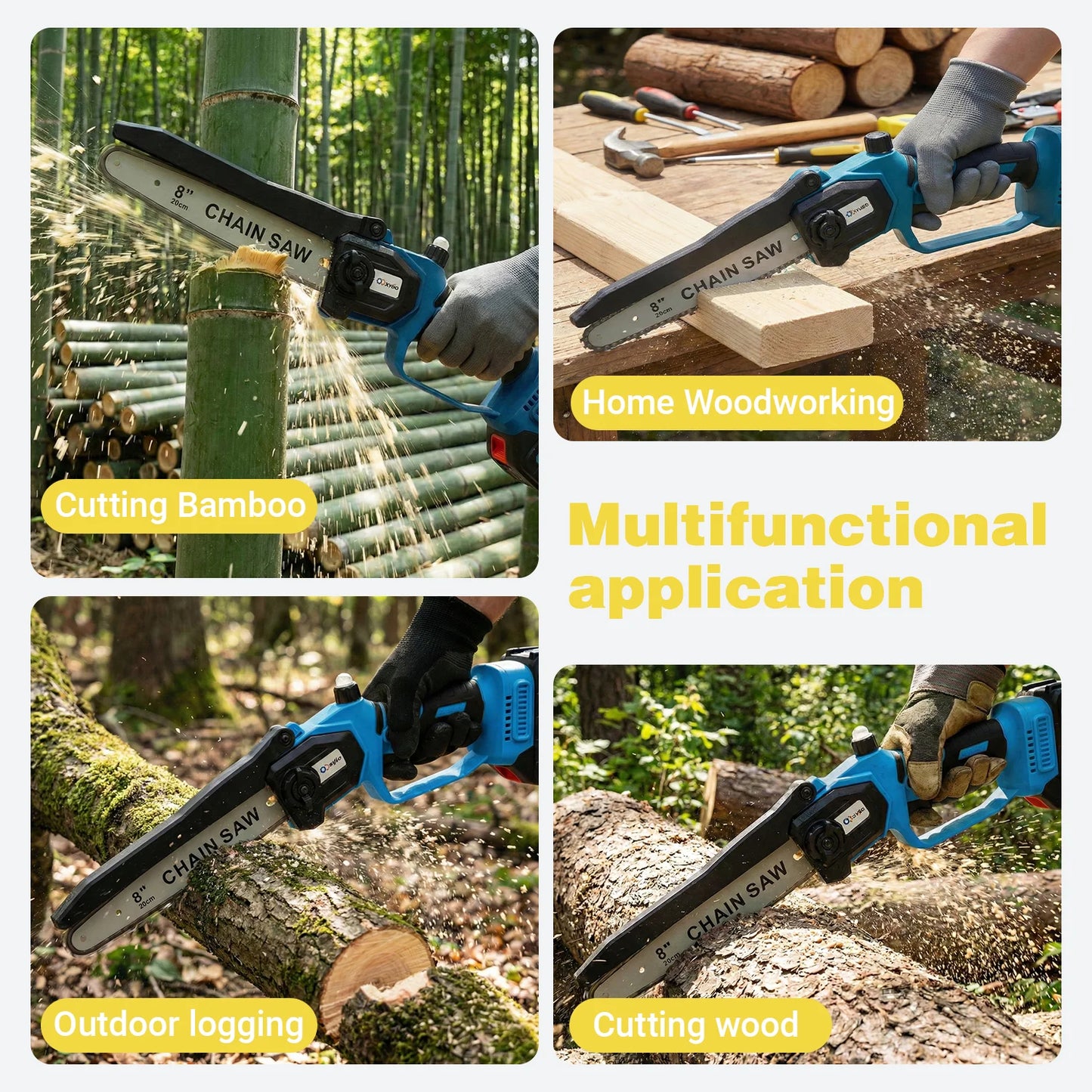 XYSD Two In One Cordless Pole Saw And Mini Chainsaw