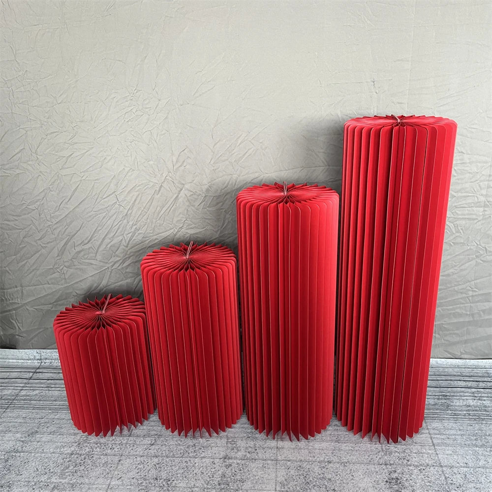 Nonecn Cylindrical Paper Folding Wedding Flower Ornament Origami Decor